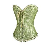 Genérico Corset Negro Party Mujer Talla Grande Corsés y Bustiers,Para Salir de Fiesta,Para Carnaval Verde L
