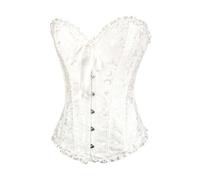 Genérico Corset Negro Party Mujer Talla Grande Corsés y Bustiers,Para Salir de Fiesta,Para Carnaval Blanco M