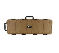 Genérico Corso Maleta Rígida Táctica para fusiles, Rifles y escopetas de Airsoft MK2, Coyote Tan, 102 x 36 x 14 cm, Polipropileno Reforzado, con Ruedas, Certificación IP67, Espuma EVA Precortada