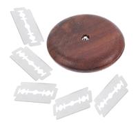 Genérico Cortador para Pan Lame de Masa Mango de Nogal sin Patrón, Juego 5 Hojas Intercambiables, Herramienta para Hornear y Marcar Pan Casero, Utensilio para Repostería Artesanal