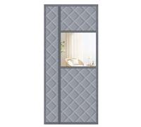 Genérico Cortina Aislante Térmica Magnética, Magnética para Puerta con Ventana para Protección contra El Frío,Manos Libres Y De Cierre Automático, para Patio,Dormitorio,Mascota,Gray2,120x240cm