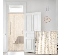 Genérico Cortina De Puerta Bambu Separadores De Decoraciones 60cm 70cm 80cm 90cm 100cm 110cm 120cm Hecha A Mano Natural Cortina De Hilos como Protección contra Insectos(70x200cm)