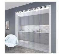 Genérico Cortina de Puerta de plástico Transparente, Kit de Cortina de Puerta de PVC, Cortina de Tiras de PVC Transparente para Acceso a congeladores industriales y cámaras frigoríficas (Transparente