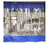 Genérico Cortina de Vinilo Resistente para Exteriores, Ideal para Patios | Cortina Impermeable de Paneles Transparentes para lavaderos de Coches y Zonas de Lavado | Lonas Azules duraderas de 3x2,1 m