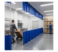 Genérico Cortina divisoria Industrial - Cortinas de Vinilo Impermeables para Puertas con Panel de Lona Transparente, PVC Resistente a la Intemperie para Exteriores, Ideal para Garaje y Patio (2,7 x 2
