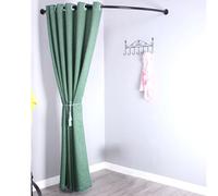 Genérico Cortina esquinera para vestidor con Barras Negras, vestidor portátil en Forma de C para Tienda de Ropa, Dormitorio Juvenil, Divisor de ambientes versátil para Colgar en la Pared (C