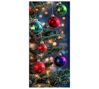 Genérico Cortina para Puerta Navideña con Santa Claus y Árbol, Decoración Exterior e Interior para Puerta, Casa y Jardín, Fácil Instalación, 90x200 cm