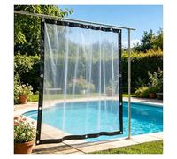 Genérico Cortina Translúcida Impermeable con Aislamiento Térmico Cubierta Duradera For Patios Pérgolas Gazebos Terrazas Camping Y Uso Interior(3 * 3m)