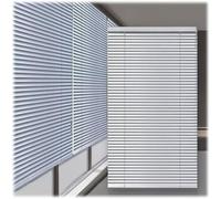 Genérico Cortina Veneciana De Aluminio Antioxidante para Ventana De Baño, Estor Regulable Opaco, Resistente Al Agua Lamas De 25 Mm Blanca Plata Gris Negro(Marrón)