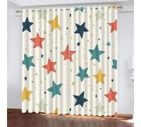 Genérico Cortinas Opacas 2 Piezas,Cortina Infantil Opaca para Habitación De Niños, Cortinas Estrellas Grises y Blancas Juvenil Chica Chico con Ojales,Diseño Dinosaurio,120X140Cm,A13