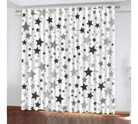 Genérico Cortinas Opacas 2 Piezas,Cortina Infantil Opaca para Habitación De Niños, Cortinas Estrellas Grises y Blancas Juvenil Chica Chico con Ojales,Diseño Dinosaurio,200X160Cm,A10