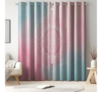 Genérico Cortinas Opacas Blackout 100An x 220Al cm (2 Paneles), Térmicas y Anti-UV, Aislantes Acústicas (Reducción de Ruido), Nórdico Boho Mandala Textura, para Dormitorio, Salón u Oficina, Pastel