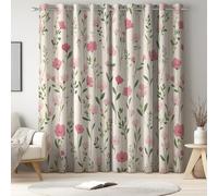 Genérico Cortinas Opacas de 140 x 230 CM - Cortinas Salon Dormitorio Insonorizada e Impermeable - Moderno Aislamiento térmico Cortina 2 Piezas con Ojales Lindo Plantas Flores Silvestres Amarillo