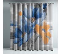 Genérico Cortinas Opacas Frio y Calor Suaves Microfibra Termicas Aislantes Blackout Acústicas con Ojales para Dormitorio Salon y Comedor Gris Pintura al Óleo Vintage Floral 140 x 170 cm 2 Piezas