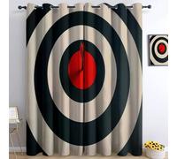 Genérico Cortinas Opacas Minimalismo 2 Piezas, 3D Impresión Digital Dardoscortinas Modernas Salon Reducción Ruido Sombreado 100% 75 An X 166 Al Cm - Niños Hogar Decoradas Blanco