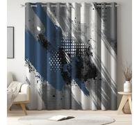 Genérico Cortinas Opacas Minimalista Abstracto Líneas Insonorizada Cortinas Que Oscurecen la Habitación Transpirable Juego De 2 para Dormitorio Sin Arrugas Cortina para Salon de 140 x 230 CM Gris