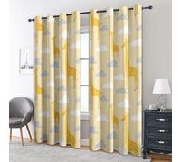 Genérico Cortinas Salon Bonito Jirafa, 140x260 cm 2 Piezas - Cortinas Dormitorio Opacas Niños Safari Animales Ventana Decoracion Habitacion, con Ojales, Blackout Curtains L&M10