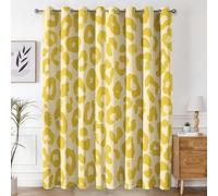 Genérico Cortinas Salon con Ojales Estampado Leopardo Amarillo, Estampado Guepardo Cortinas Termicas Aislantes Frio y Calor para Dormitorio Decoración, 2 Piezas 70An x 166Al cm D&P20