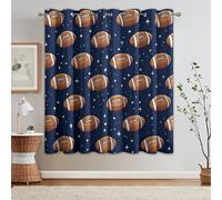 Genérico Cortinas Salon Fútbol Americano, 140x160 cm 2 Piezas - Cortinas Dormitorio Opacas Niños Chicos Deportes Ventana Decoracion Habitacion, con Ojales, Blackout Curtains L&H148