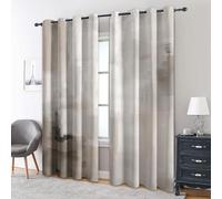 Genérico Cortinas Salon Gris Beige Abstracto, 75x166 cm 2 Piezas - Cortinas Dormitorio Opacas Neutro Arte Moderno Ventana Decoracion Habitacion, con Ojales, Blackout Curtains L&X74
