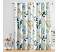 Genérico Cortinas Salon Hoja Botánica, 140x180 cm 2 Piezas - Cortinas Dormitorio Opacas Granja Acuarela Floral Ventana Decoracion Habitacion, con Ojales, Blackout Curtains HW#289