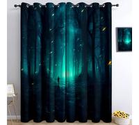 Genérico Cortinas Salon Luciérnagas del Bosque 140 x 245 cm Cortina Opacas 2 Piezas Cortinas Térmicas Aislantes, Cortina Antiruido con Ojales, para Salon Dormitorio Cuarto de Niños