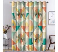 Genérico Cortinas Salon Mediados de Siglo, Cortina Geométrico Abstract Modernas para Dormitorio Decoracion Habitacion, Cortinas Termicas Blackout 75An X 166Al cm 2 Paneles X&-40