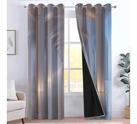 Genérico Cortinas Sombra Estilo Industrial 100% Opacas, Estampado Cortinas Aislamiento 2 Piezas Arquitectura Minimalista 70 An X 160 Al Cm Decoradas para Habitación De Niña Dormitorio Gris