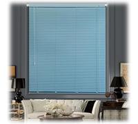 Genérico Cortinas Venecianas De Aluminio para Ventanas, Estor Regulable Lamas De 25mm Estores De Parasol Sin Taladrar, Privacidad para Estudio Y Salón, Blanca Plata Azul Marrón Negro(Blanca)