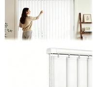 Genérico Cortinas Verticales 50% Blackout para Divisor de Ambientes, Cortina para Ventana Grande Puerta Patio, Fácil Instalación Panel de Tela con Carril 60 90 140 180 200 240 cm(Blanco,280cmWx120cm)