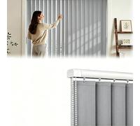 Genérico Cortinas Verticales 50% Blackout para Divisor de Ambientes, Cortina para Ventana Grande Puerta Patio, Fácil Instalación Panel de Tela con Carril 60 90 140 180 200 240 cm(Gris,150cmWx140cm)