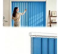 Genérico Cortinas Verticales 50% Blackout para Divisor de Ambientes, Cortina para Ventana Grande Puerta Patio, Fácil Instalación Panel de Tela con Carril 60 90 140 180 200 240 cm(Azul,180cmWx180cm)