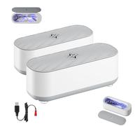 Genérico Corvante Glasses Cleaning Machine, Clearzy Home Portable Ultrasonic Jewelry Cleaner, Easy to Use (2pcs)