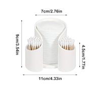 Genérico Cosmetic Pad Case - Portable Toiletry Organizer, Floss Pick Box, Beauty Station Storage Accessory, Integrated Stackable Style, Item Arrangement Container, Ideal for Daily Use