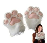Genérico Cosplay Cartoon Paws, Funny Kitten Paws, Plush Fursuit Paws, Cute Animal Gloves, Fursuit Animal Paws, Warm Fursuit Paws, Kitten Paw Mittens, Animal Cosplay Gloves for Kids and Adults