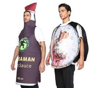 Genérico Cosplay Costumes | Japanese Food Sushi Couple Costume Set | Funny Dress Up Outfit | Soy Sauce Sushi Cosplay Costume For Christmas Carnival Party Performances
