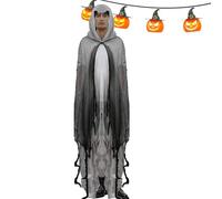 Genérico Costume di per adulti Fantasma maschio, Costume di Fantasma per donna adulta | Costume da mantello da | Mantello con cappuccio di ruolo del Festival 'orrore per il gioco