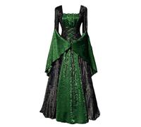 Genérico Costume pour cosplay, robe de soirée d'Halloween, robe de cour antique, tenue bandage Disfraz Medieval Hombre (Green, S)