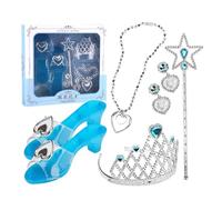 Genérico Costume Princess Shoes - Pretend Play Dress Up Shoes Set, Princess Accessories Including, Wand, Earrings, Necklace | Imaginative Role Play Toy, Safe Durable Design, Entertainment Activity