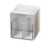 Genérico Cotton Pad Dispenser - 4,53 pulgadas Clear Storage Box | PP Sleek Vanity Organizer - 220 g Dustproof Cosmetic Holder, ideal para mantener almohadillas Neat on Bathroom countertops & Vestidor