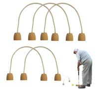 Generico Cotton Rope Croquet Wickets,5pcs Soft Croquet Game Wickets - 18x15cm/7.08x5.9in CroquetSticks Rope, Player CroquetWickets Set for Family Game