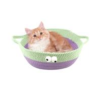 Genérico Cotton Rope Woven Basket Nest - Cat Bed for Small Pets | Pet Sleeping Basket, Comfortable Resting Nest for Cats, Kittens, House, Indoor Pet Furniture, Cute Sleep Bed