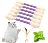 Genérico Cotton Swabs Cat Toys with Catnip, 6 PK Giant Kitten Chew Sticks For Indoor Boredom, Interactive Felt Kitty Kicker Dental Teething Ropes, Durable Cute Cat Toys for Chew (Purple)