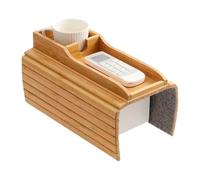Generico Couch Cup Holder Tray - Portable Sofa Armrest Organizer, Sturdy Foldable Snack & Beverage Table, Non Slip Home Caddy System, Easy Clean | Movie Nights, Lazy Use, Setup, Living Room