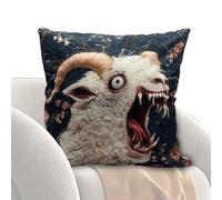 Genérico Couch Pillow Covers - 45 X 45cm Farmhouse Screaming Sheep Head Home Decor For Quirky Aesthetics, High Definition Animal Graphic with Hidden Zipper, Living Room Pillow Covers For Thanksgiving