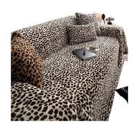 Genérico couchcover, Funda de sofá Tipo cojín con Estampado de Leopardo, Antideslizante y Resistente a arañazos de Gato, Ideal for otoño e Invierno.,for Home(Milk Coffee Color,180X130CM)