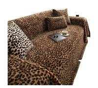 Genérico couchcover, Funda de sofá Tipo cojín con Estampado de Leopardo, Antideslizante y Resistente a arañazos de Gato, Ideal for otoño e Invierno.,for Home(Brownish Yellow,180X230CM)