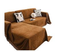 Genérico couchcover, Juego Completo de 2 Fundas de sofá de Chenilla Color Crema for Sala de Estar, paño Antipolvo Sencillo, Apto for Todas Las Estaciones.,for Home(Gold,260X180 340X180cm)