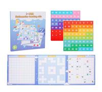 Genérico Counting Board, Magnetic Number Board, 1 to 100 Interactive Math Learning Chart for Kids, Fine Motor Skills, Early Education, Kindergarten and Elementary School, 440g