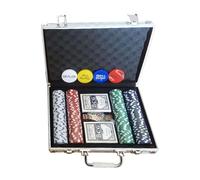 Genérico Counting Counters Poker Chips - Safe Poker Chip Sets, Durable Tokens | Complete Ṕoker Chips Set with Aluminum Case for Texas Hold'em, Blackjack, Card Games, Home or Club Use